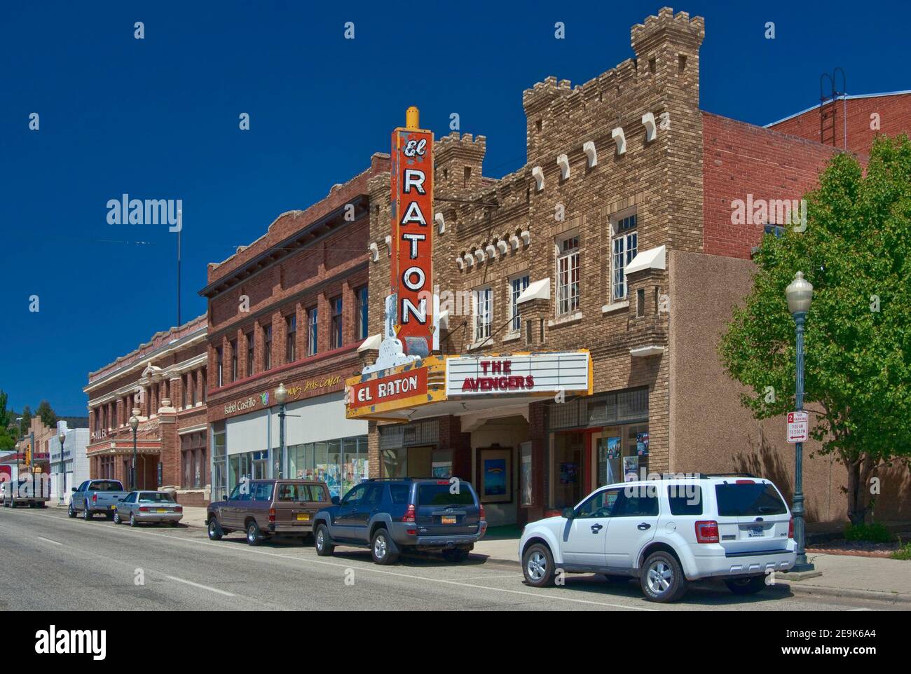 El Raton historic movie theater on 2nd Street in Raton, New Mexico, USA
