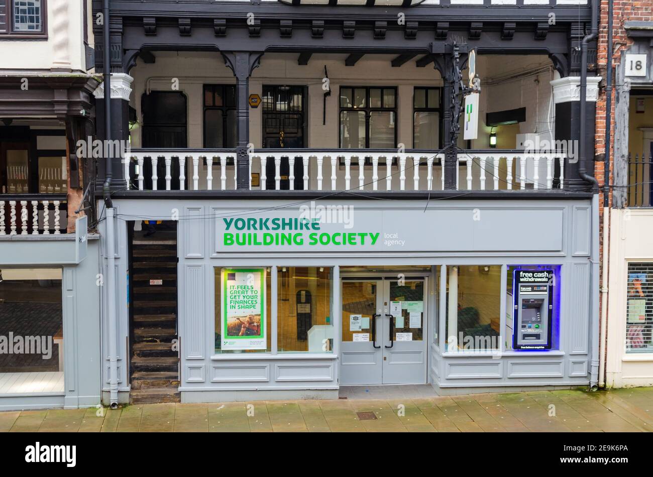 Chester; UK Jan 29, 2021 The Yorkshire Building Society have a branch