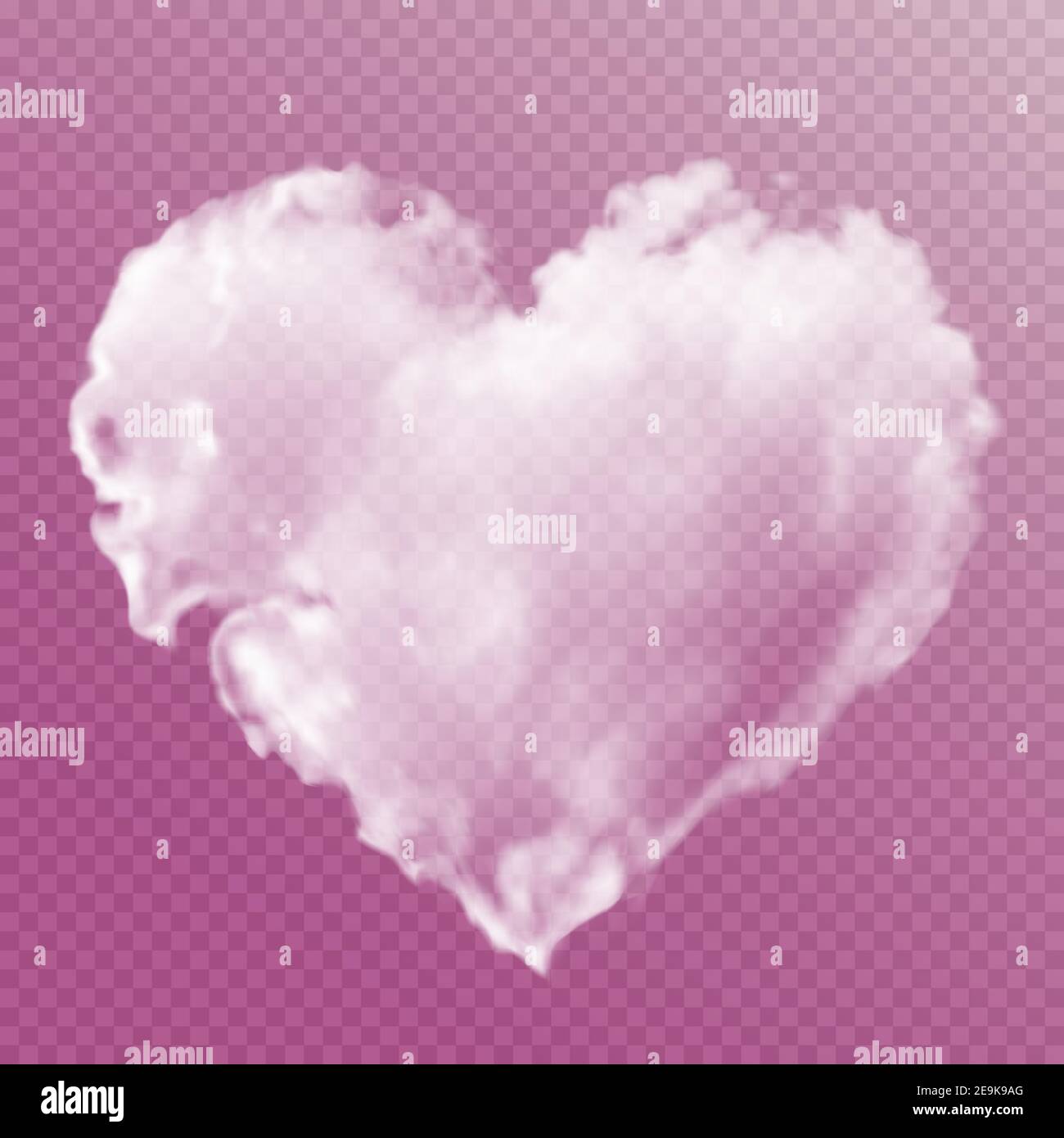 Heart shaped cloud in the blue sky. Valentine's day illustration Stock ...