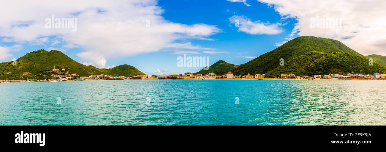 Grand Case on the island of Saint Martin in the Caribbean Stock Photo