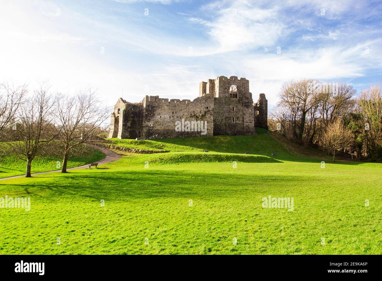 Oystermouth Castle, Mumbles. Swansea, Wales, United Kingdom Stock Photo