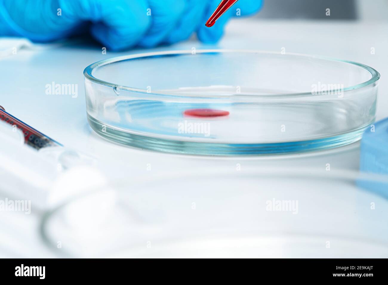 Medical equipment for blood test close up Stock Photo - Alamy