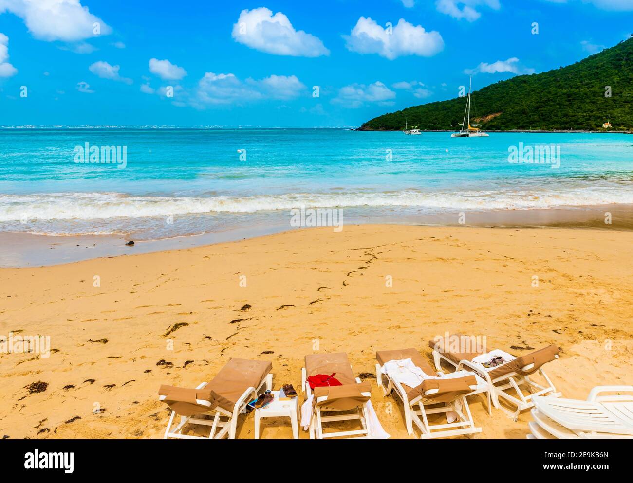 Anse Marcel beach in Saint Martin in the French Caribbean Stock Photo