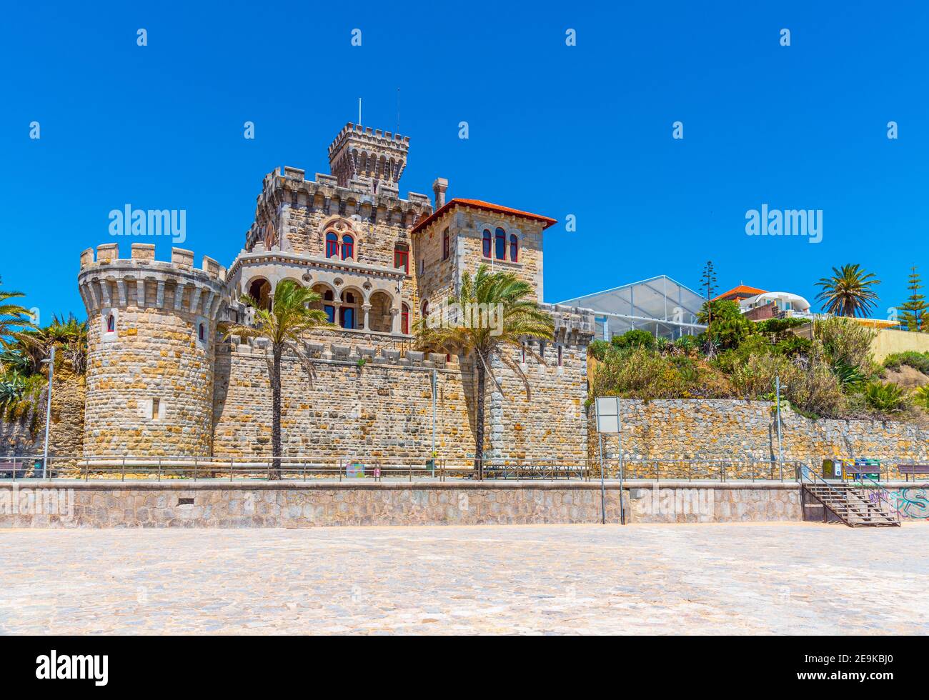 View of Estoril Castle in Portugal Stock Photo