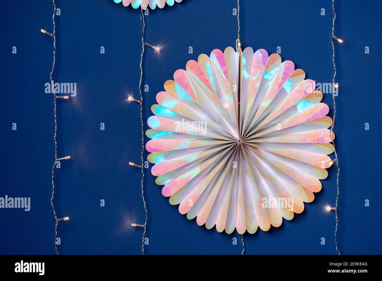 Cardboard spinner wall decoration for birthday party Stock Photo Alamy