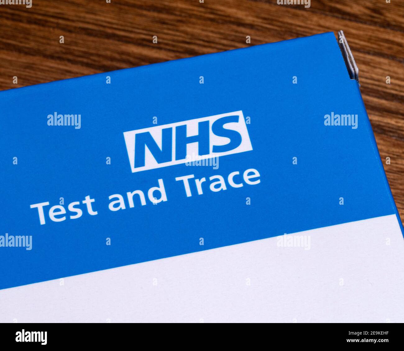 London, UK January 29th 2021 Closeup of the NHS Test and Trace symbol, pictured on a home