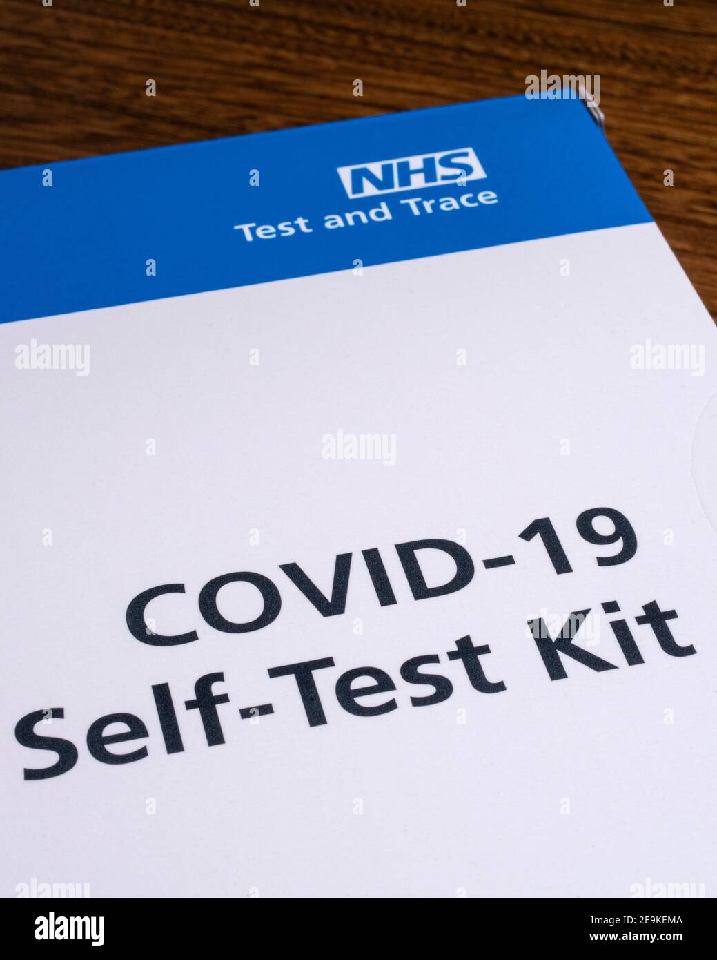 London, UK January 29th 2021 Closeup of an unopened COVID19 Self