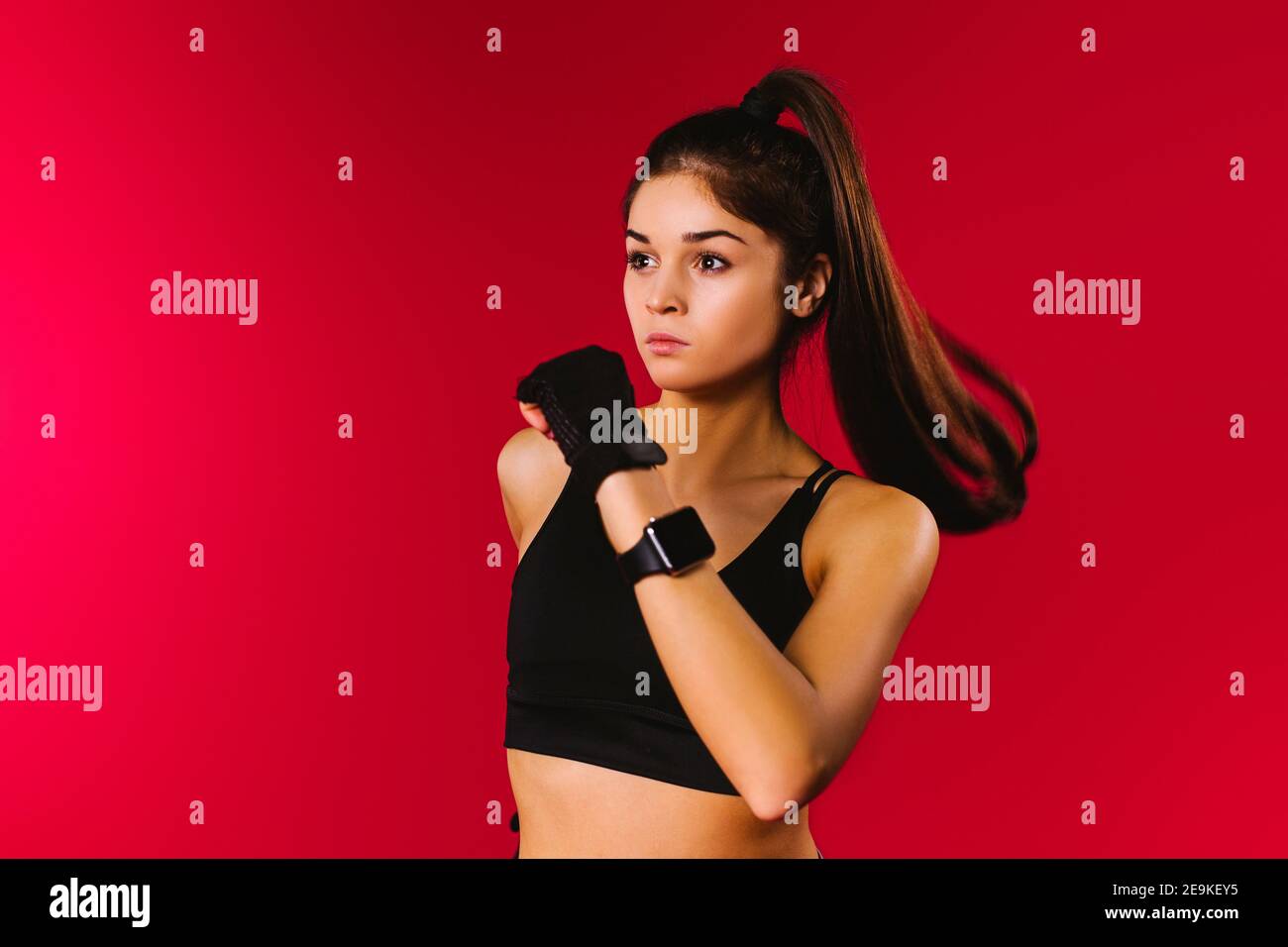 fitness woman with girl red alamy stock photo fitness woman with girl red alamy stock photo