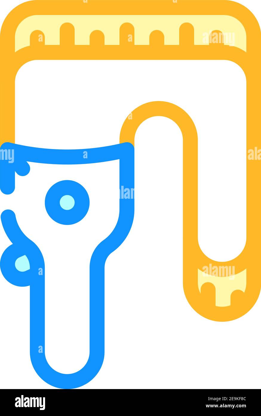 body measuring tape color icon vector illustration Stock Vector Image ...