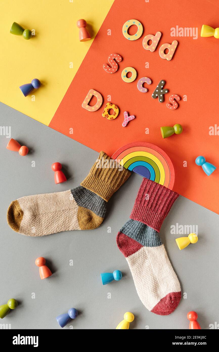 Poster for Odd Socks Day initiative against bullying by Antibullying