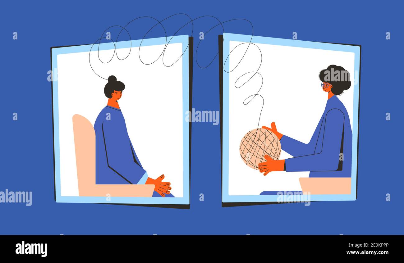 Psychological help online. Counseling concept. therapy session