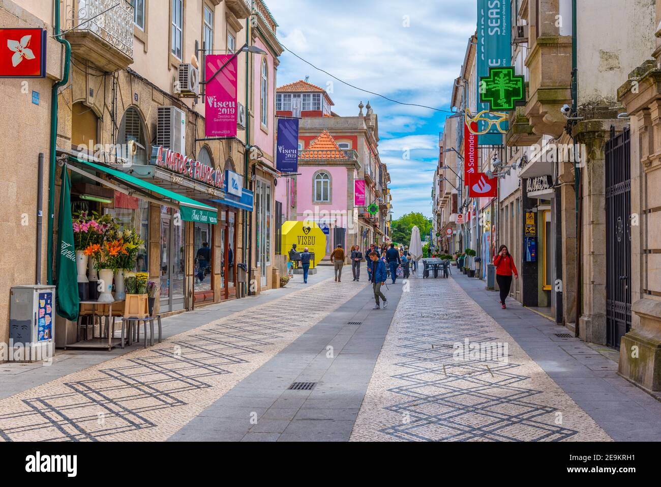 VISEU, PORTUGAL, MAY 20, 2019: People are strolling through center of Viseu,  Portugal Stock Photo - Alamy