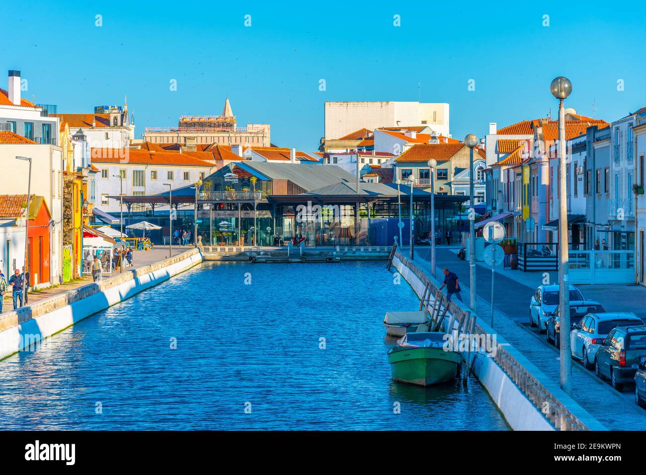 AVEIRO, PORTUGAL, MAY 21, 2019: Cais dos Botiroes channel at Aveiro, Portugal Stock Photo