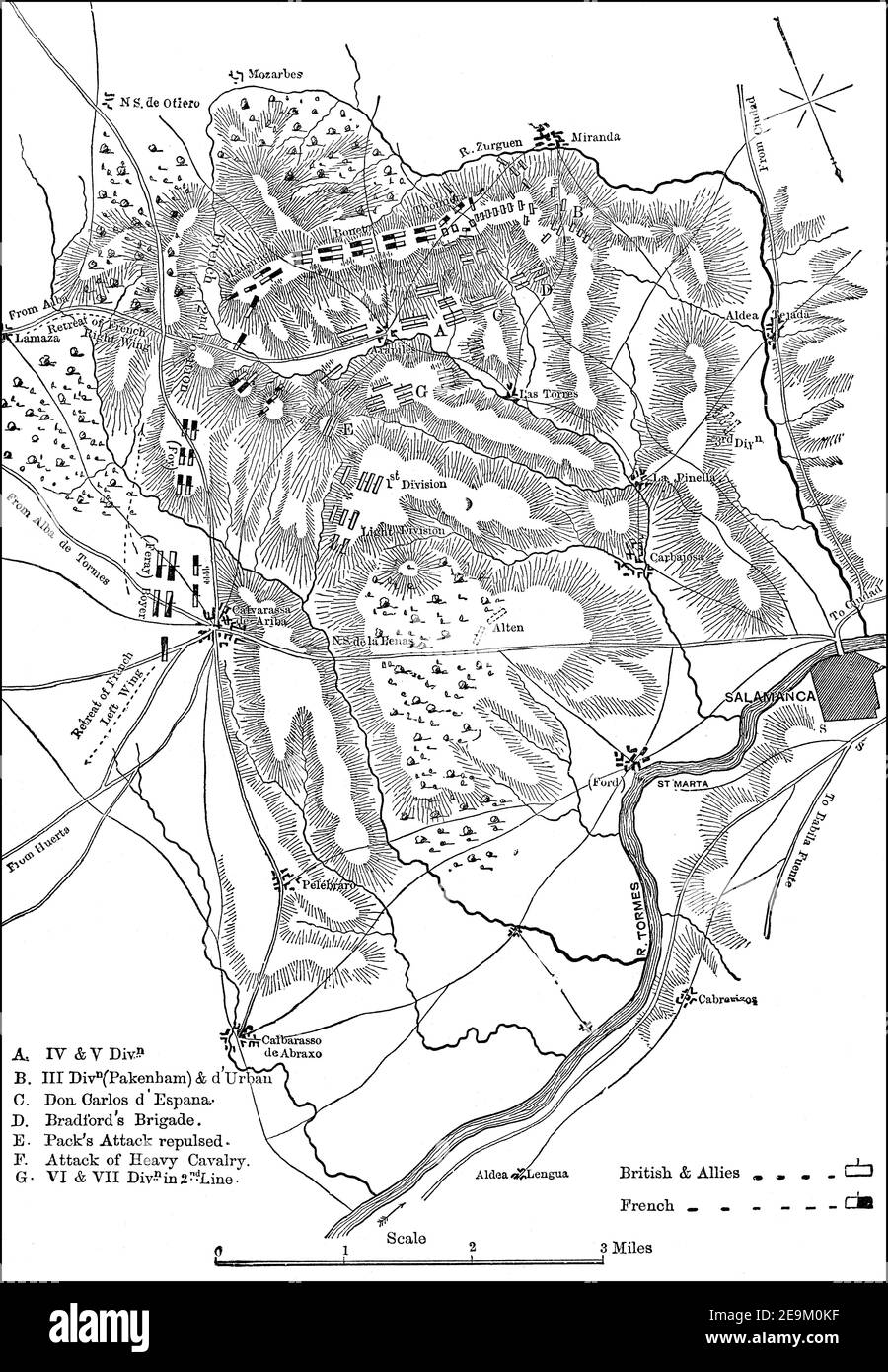 The Battle of Salamanca on 22 July 1812, Peninsular War, From British Battles on Land and Sea by
