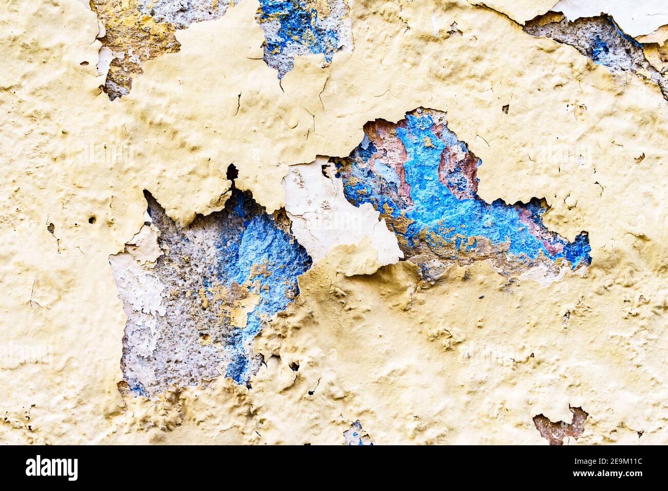 Closeup of peeling damaged plaster wall Stock Photo Alamy