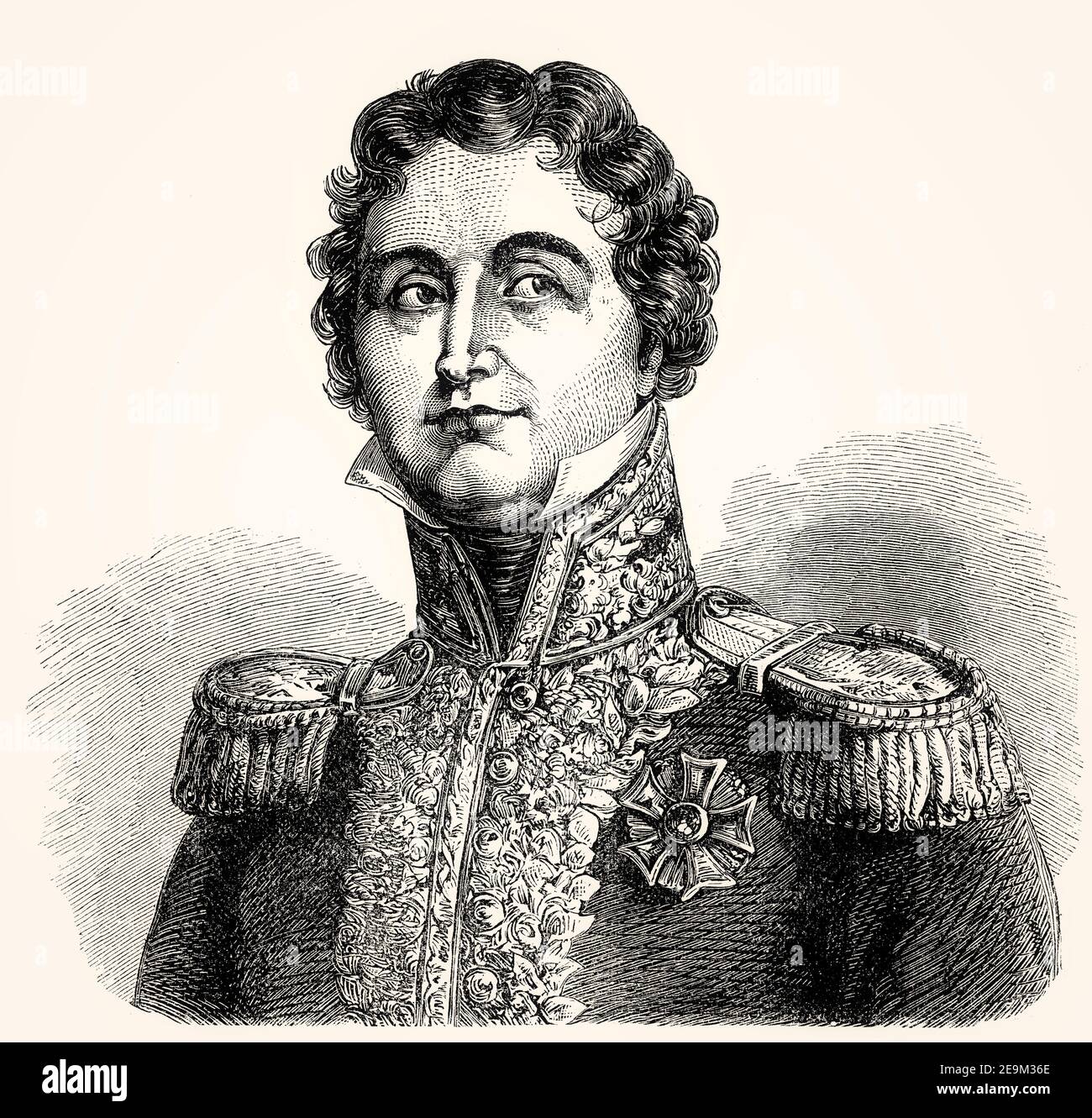 Marshal General Jean-de-Dieu Soult, From British Battles on Land and Sea by James Grant Stock Photo