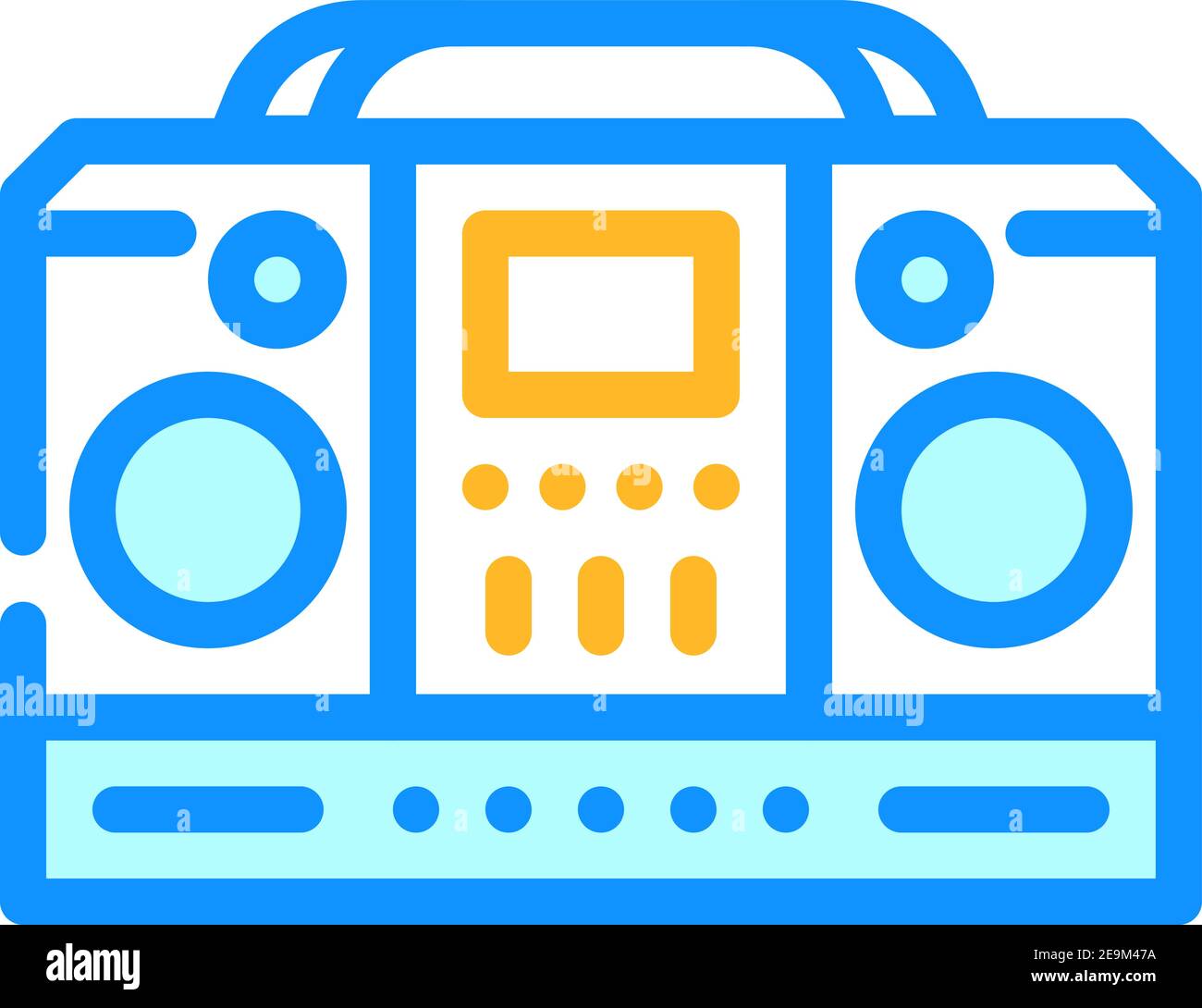 music player color icon vector illustration flat Stock Vector Image ...