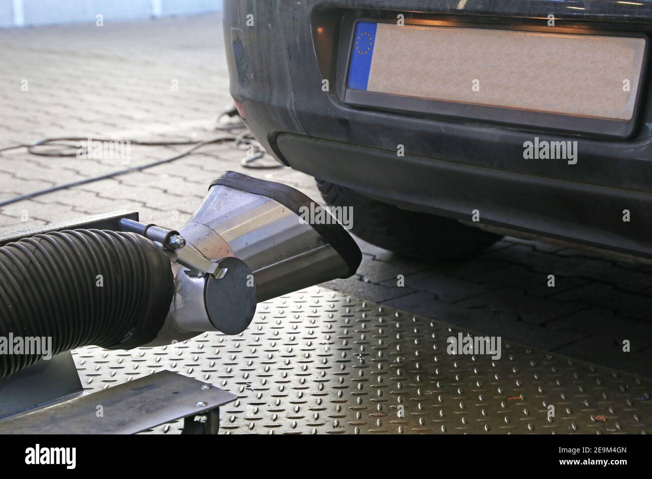 Vehicle emission control, close up Stock Photo Alamy