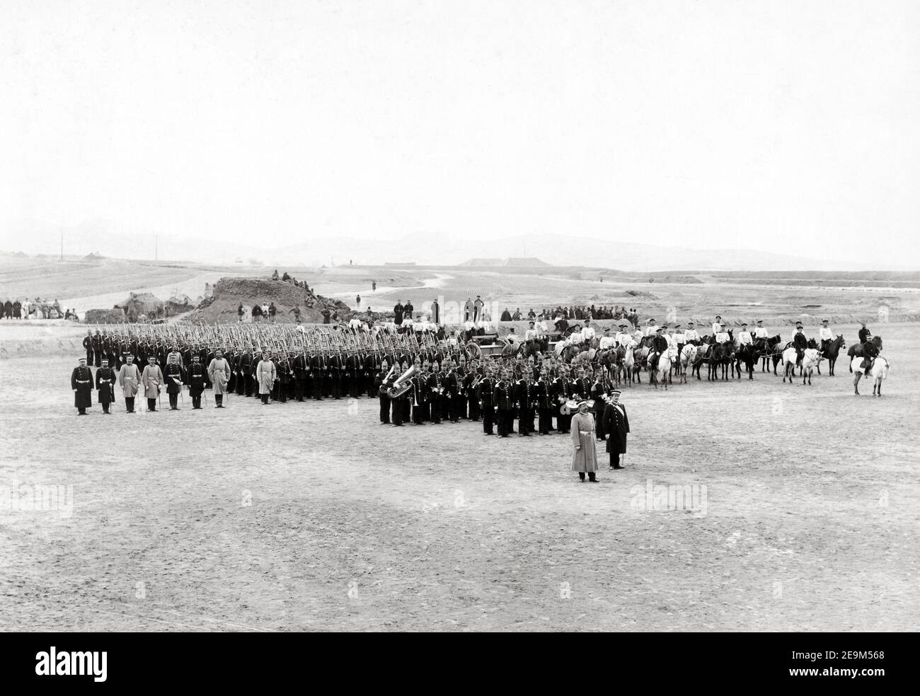 Late 19th century photograph German army regiment in China, c.1900