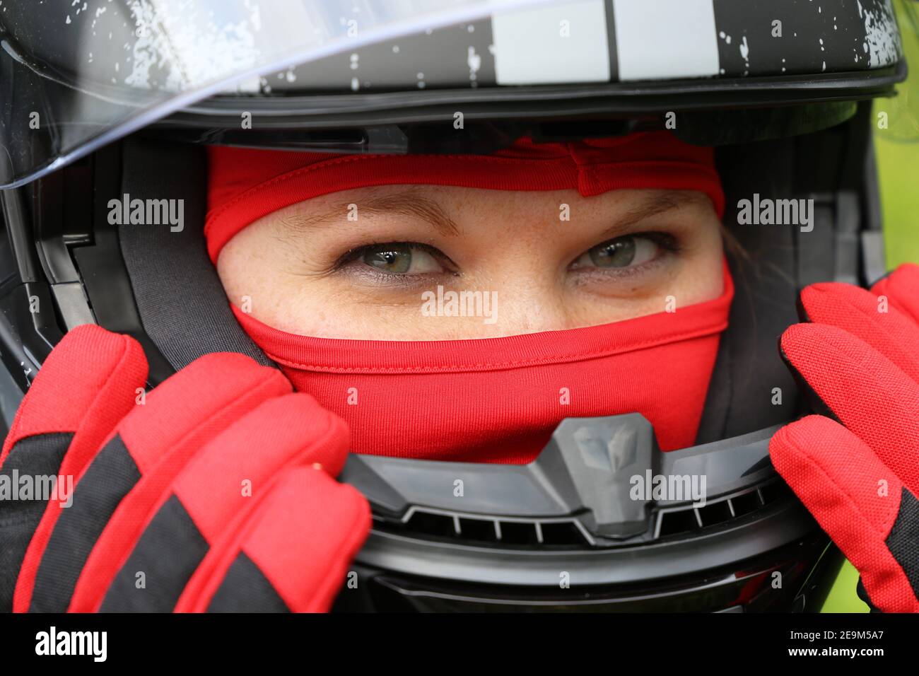 Female racer balaclava hires stock photography and images Alamy