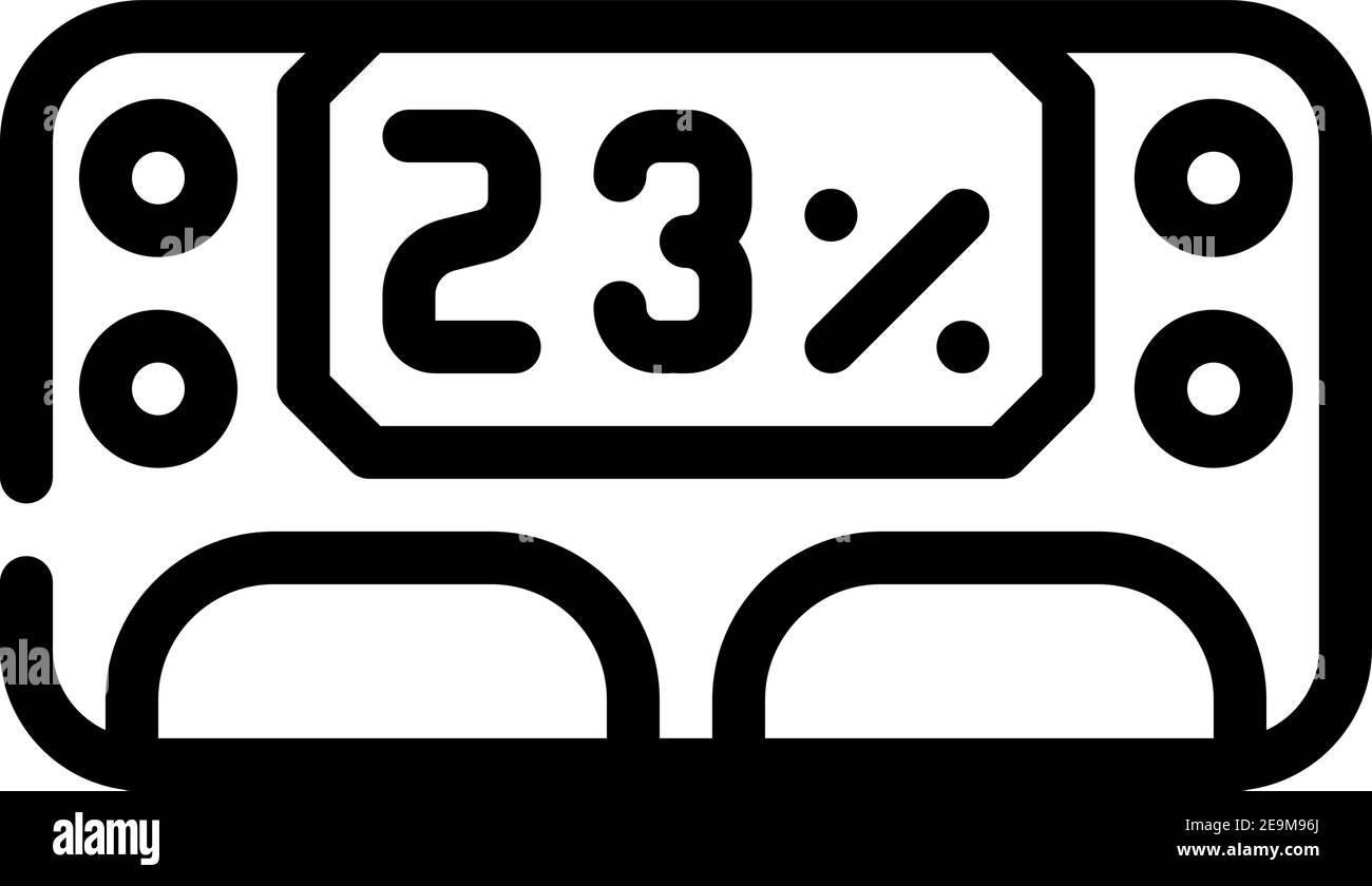 digital body fat meter line icon vector illustration Stock Vector Image