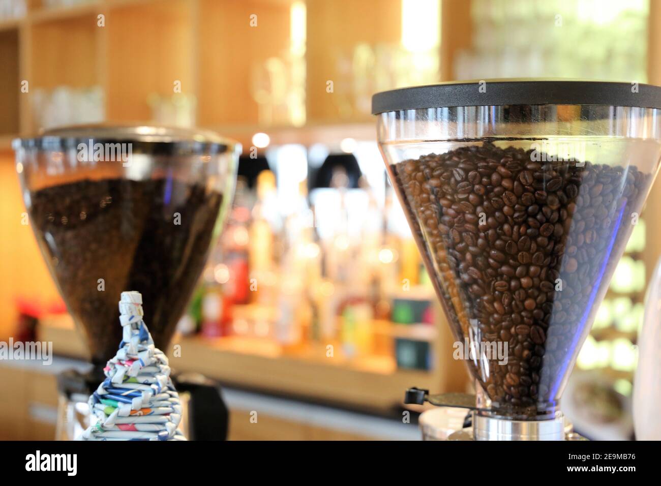 Coffee grinder, coffee dispenser Stock Photo Alamy