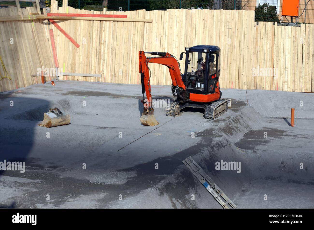 Basement excavation, pit excavation Stock Photo Alamy