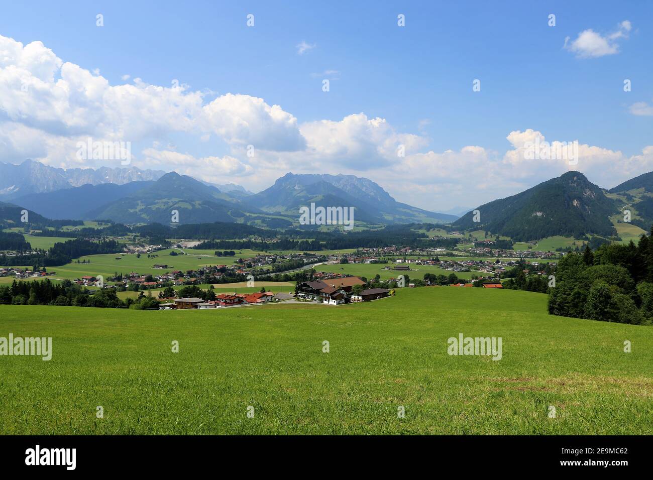 View of Koessen, Tyrol, Austria Stock Photo