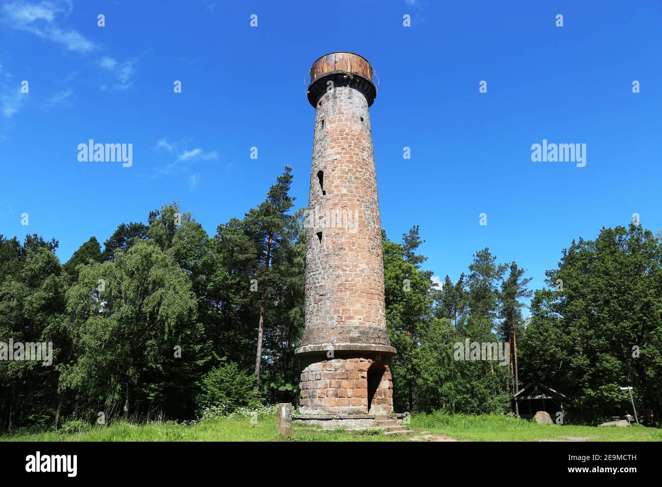 The „Ludwigsturm“, famouse hiking destination in the Palatinate forest, Germany Stock Photo