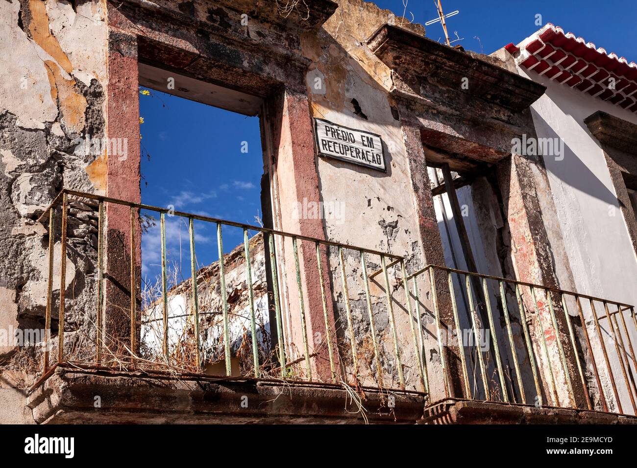 Derelict building, Madeira, Portugal Stock Photo