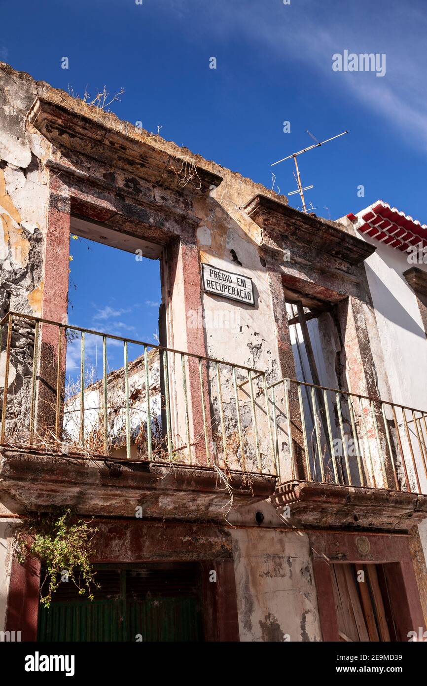 Derelict building, Madeira, Portugal Stock Photo