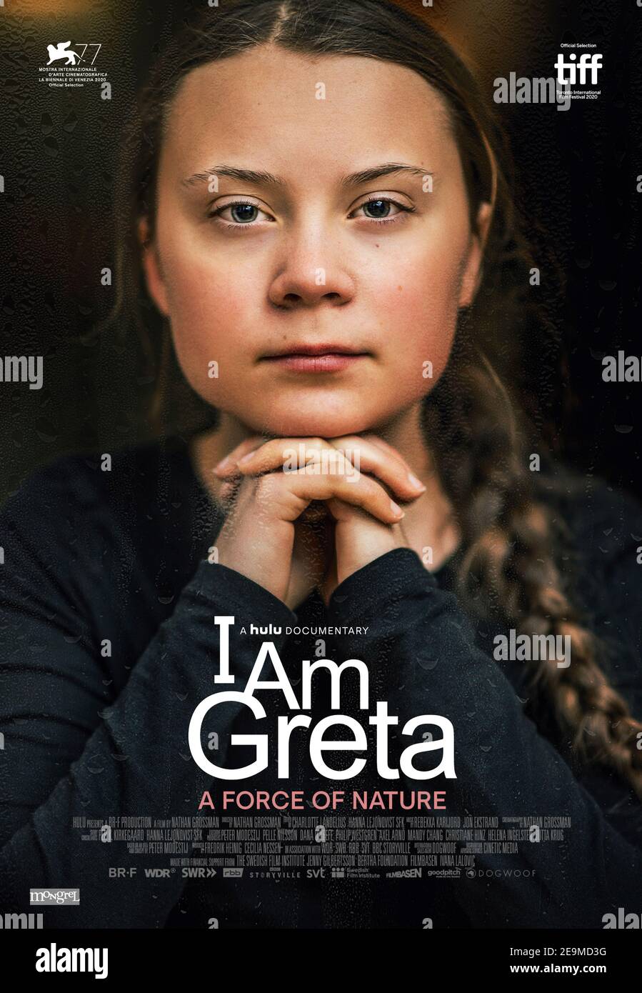 I Am Greta (2020) directed by Nathan Grossman and starring Greta Thunberg, Malena Ernman and Pope Francis. Documentary about Swedish teenage climate activist Greta Thunberg. Stock Photo