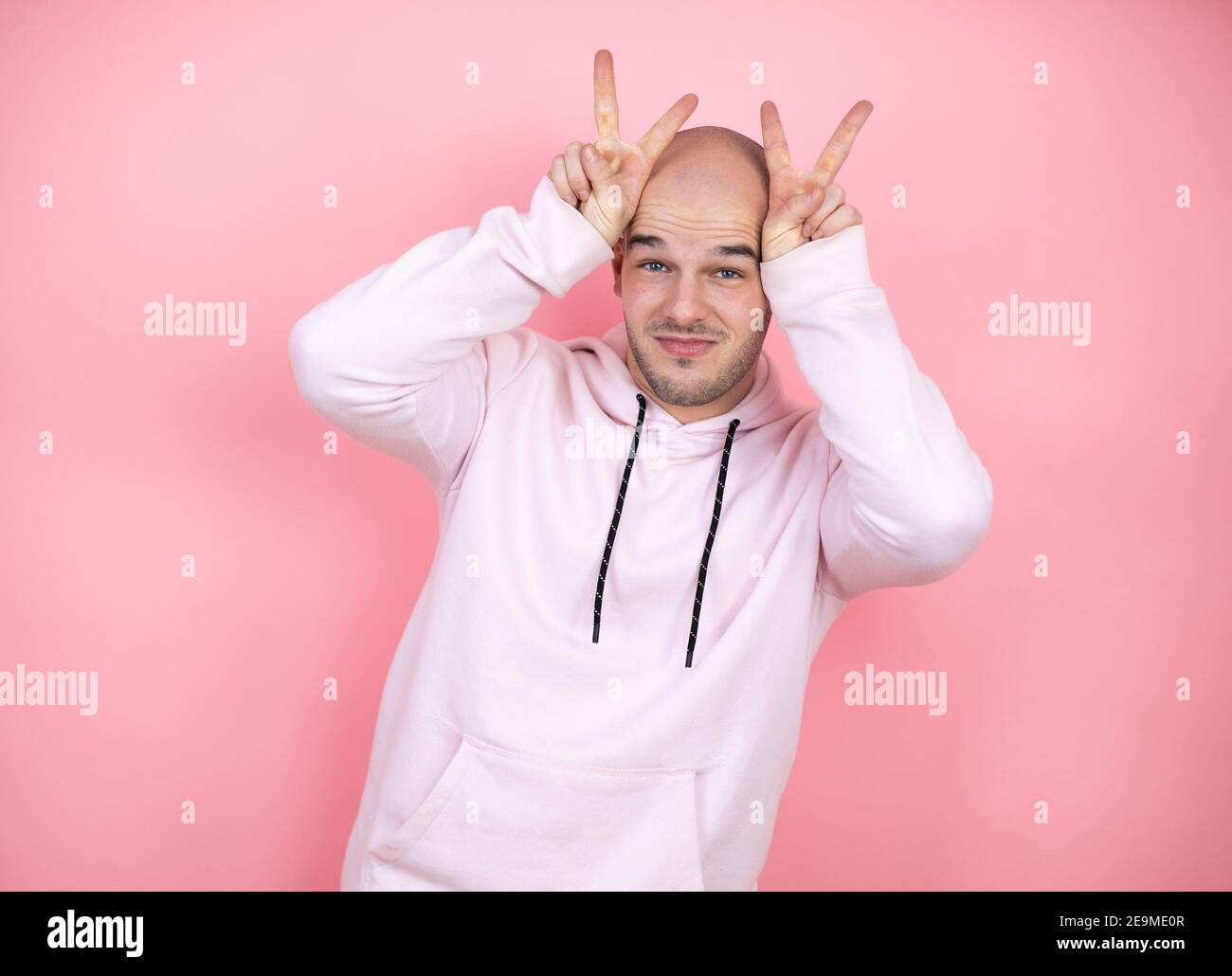 Bald man making funny face hi-res stock photography and images - Alamy