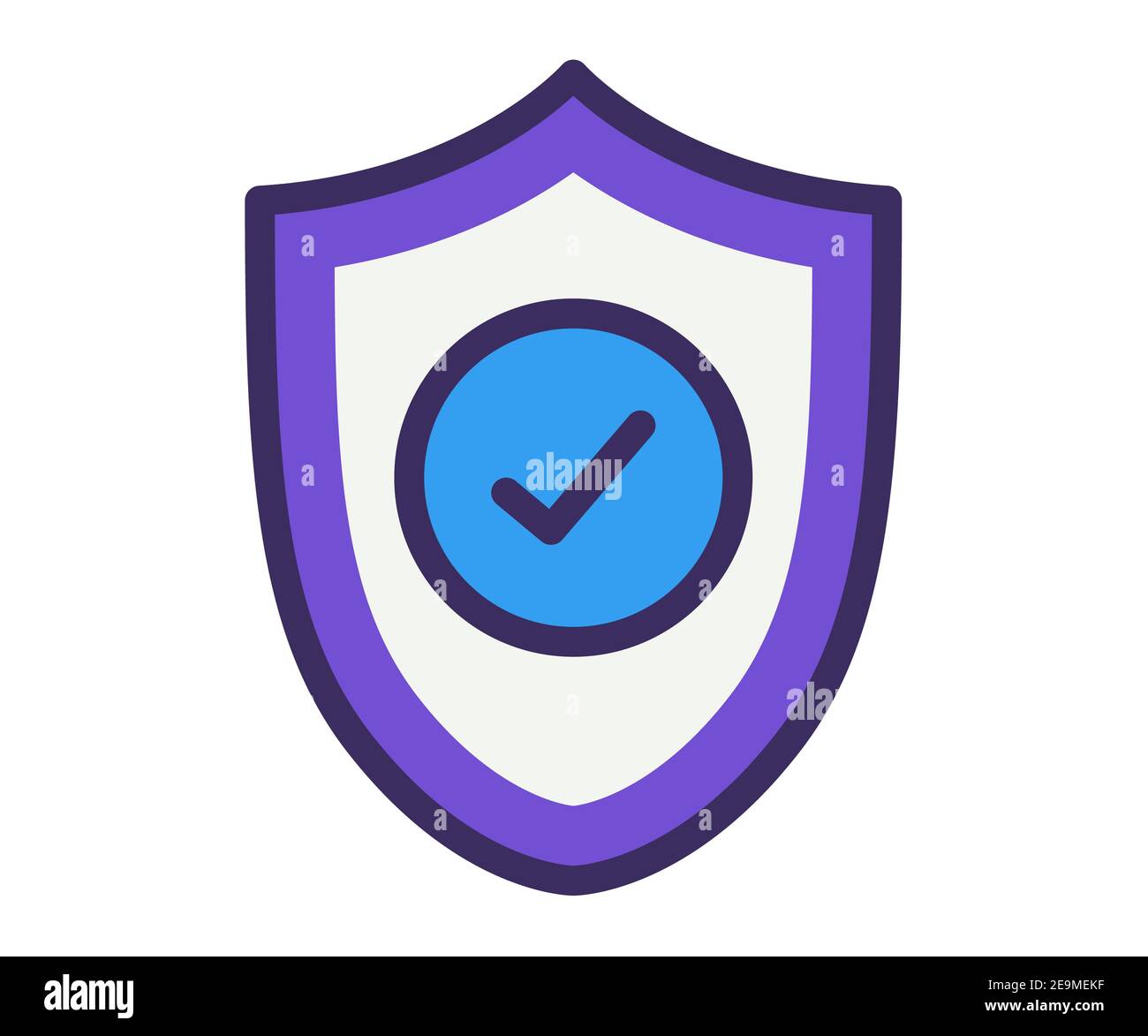 security shield safe single isolated icon with filled line style vector