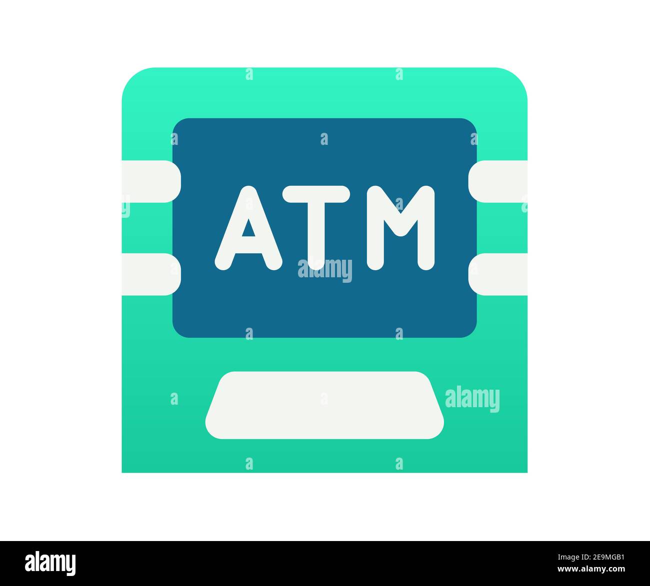 atm machine debit single isolated icon with gradient style vector ...