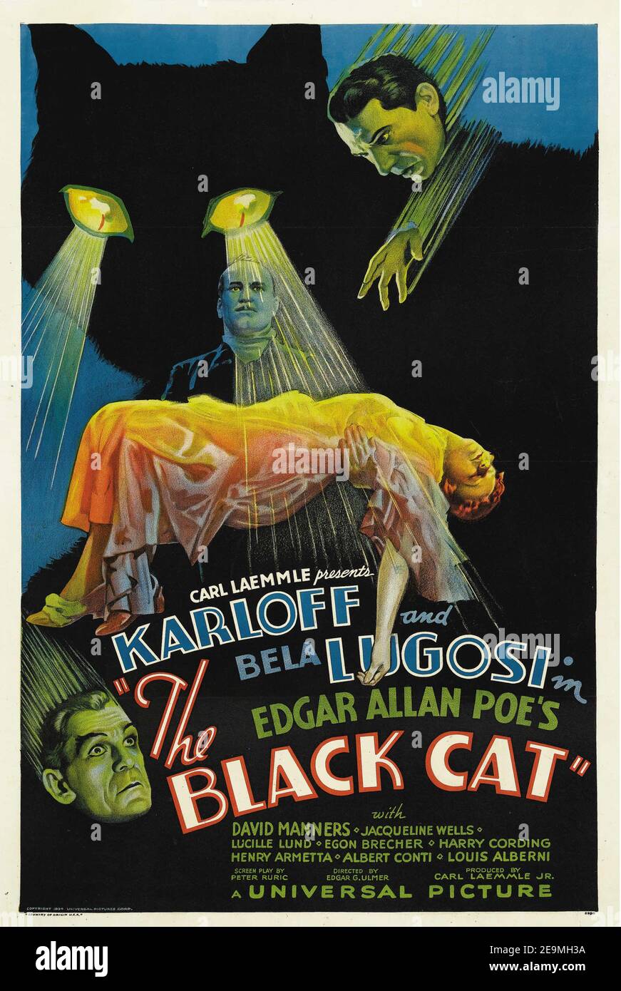Poster Art - 'The Black Cat' (1934) Universal Pictures/ File Reference # 34082-537THA Stock Photo