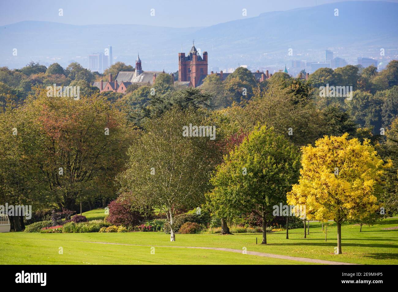 United Kingdom, Northern Ireland, Belfast, Gardens at Stormont Parliament Buildings Stock Photo