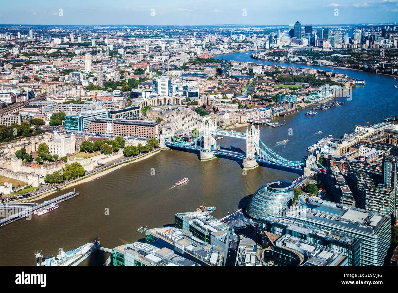 The view from the Shard over London. Stock Photo