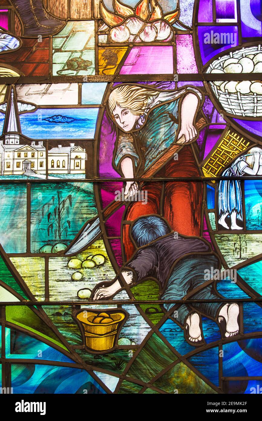 United Kingdom, Northern Ireland, Belfast, City Hall, Stained glass