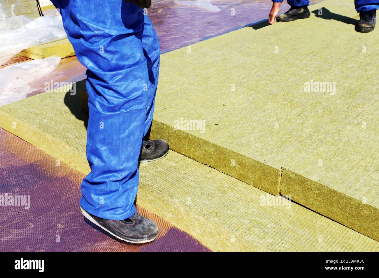 Laying thermal insulation on hi-res stock photography and images - Alamy