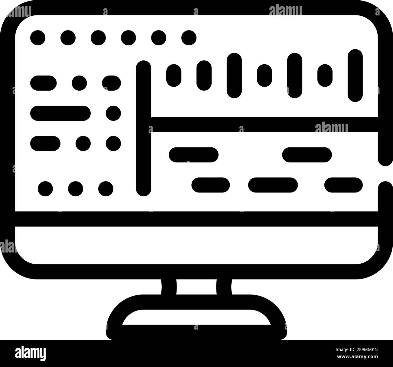 soft for audio processing line icon vector illustration Stock Vector