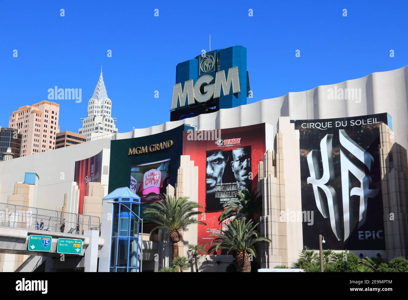 LAS VEGAS, USA - APRIL 14, 2014: MGM Grand casino resort in Las Vegas. There are 104 casinos in Las Vegas. Stock Photo
