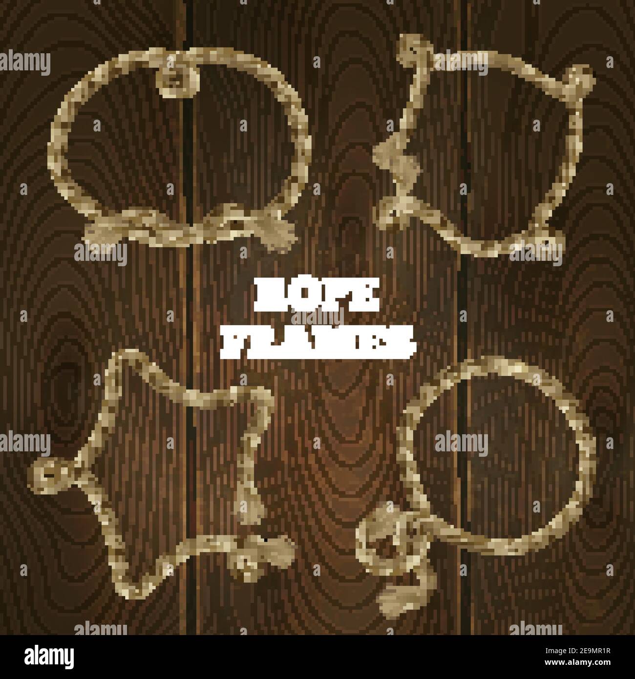 Twisted Rope Frame Vector Twisted marine rope frames set on wooden background isolated vector ...