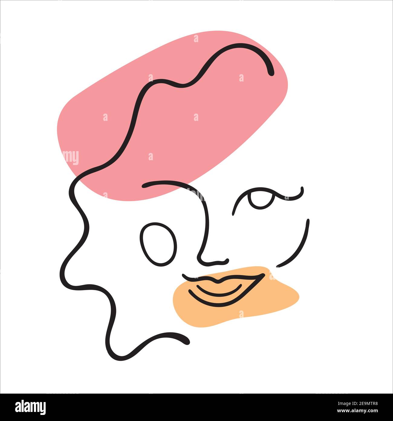 Abstract line art face painting contemporary portrait Stock Vector Image & Art Alamy