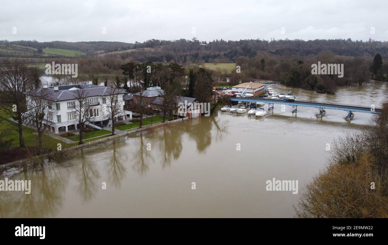 Cookham Flooding 2021 Stock Photo