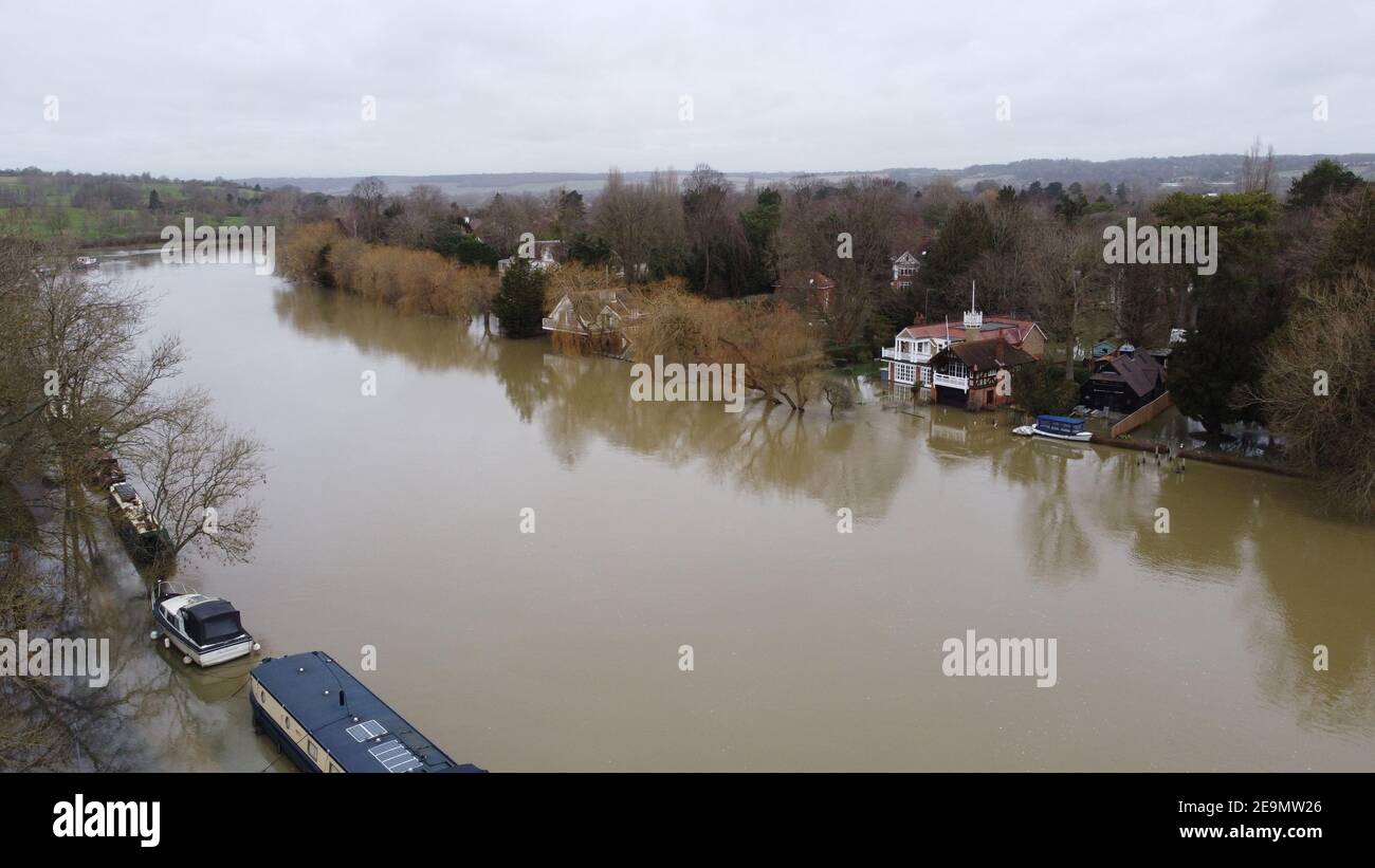 Cookham Flooding 2021 Stock Photo