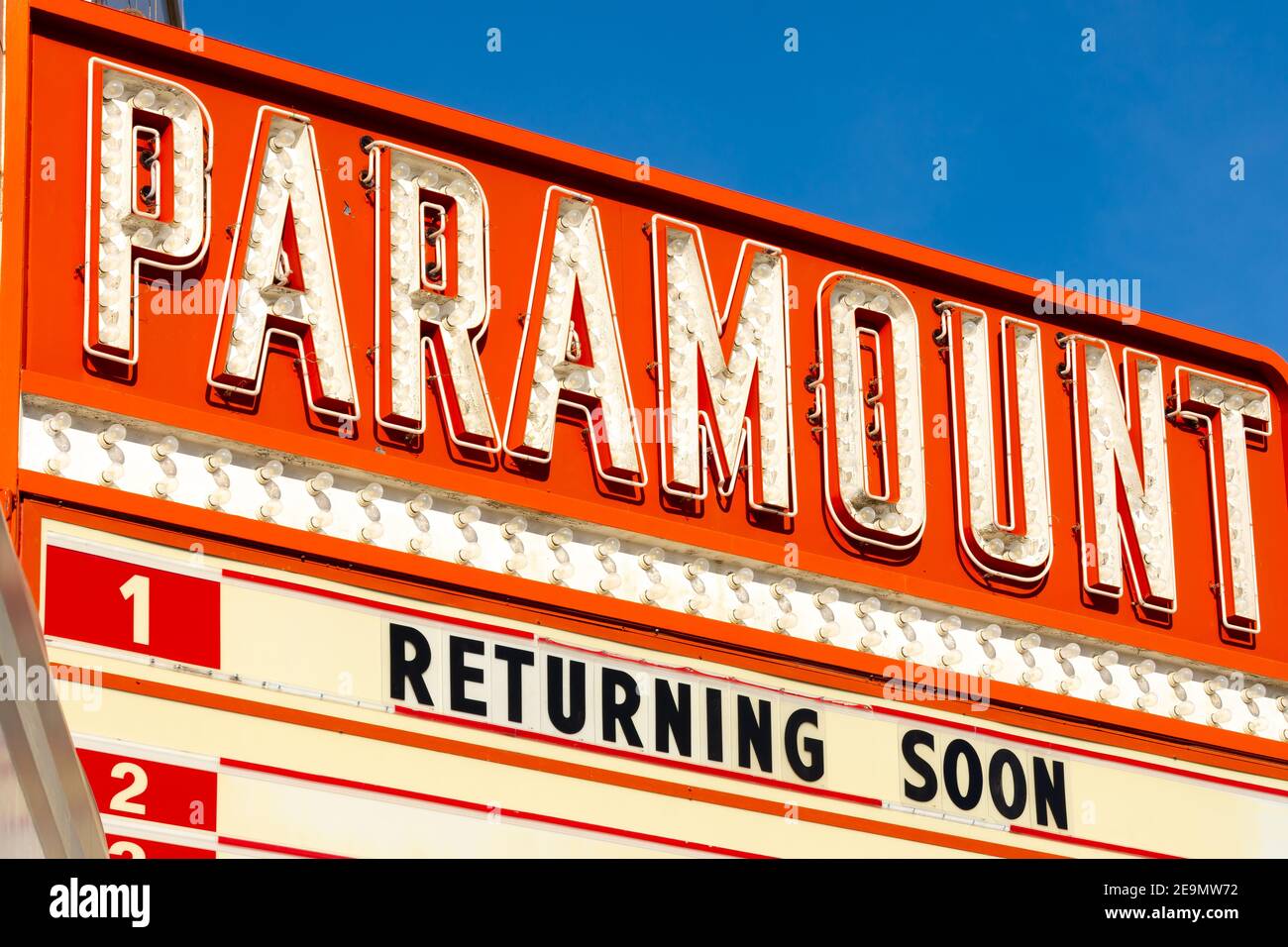 Old Movie Theater Marquee High Resolution Stock Photography and Images