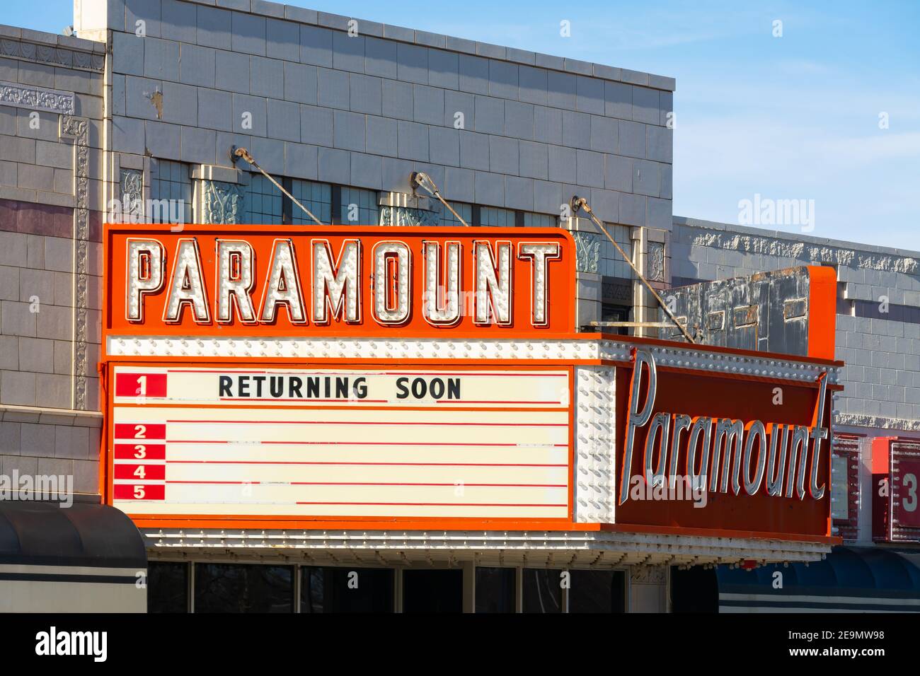 Old Movie Theater Marquee High Resolution Stock Photography and Images
