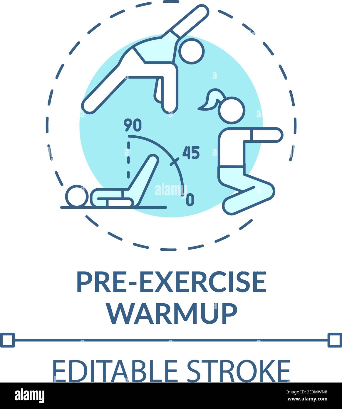 Pre-exercise warmup concept icon Stock Vector Image & Art - Alamy