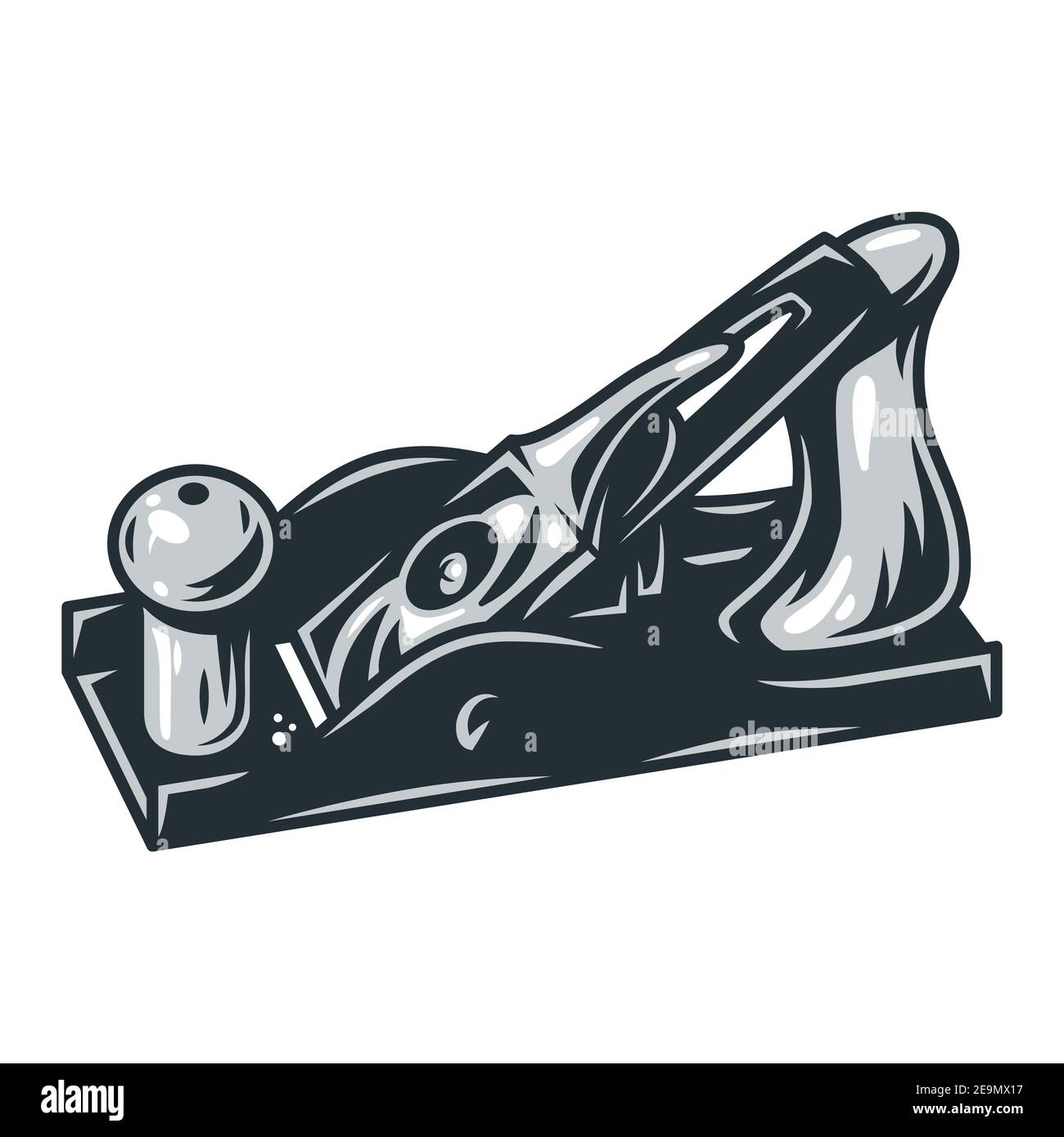 Carpentry retro jointer carpenter tool wood work Stock Vector Image